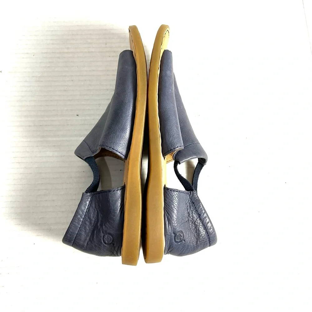 Born Cove Modern Blue Leather Flat Sandal Womens Size 8 M - Picture 8 of 10